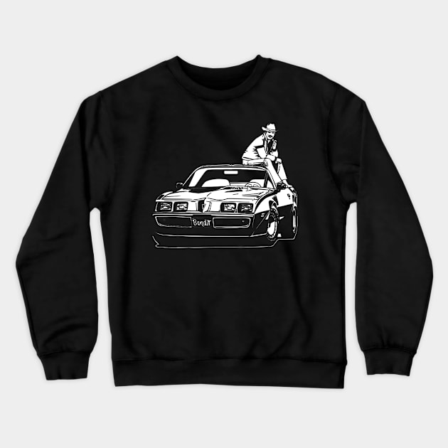 Burt Reynolds Car Crewneck Sweatshirt by Djokolelono